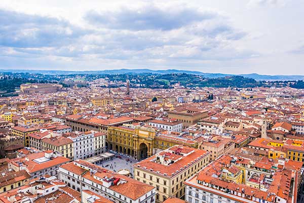 The Piazzas of Florence Italy